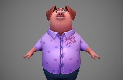 卡通 猪先生 手绘 卡通形象 pig 卡通人物