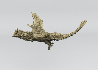 次时代写实双头凤凰石头材质飞鸟怪物