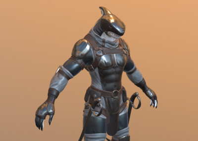 次时代 pbr 鲨鱼人 战士 狂战士 鱼人 兽人 深海 白鲨