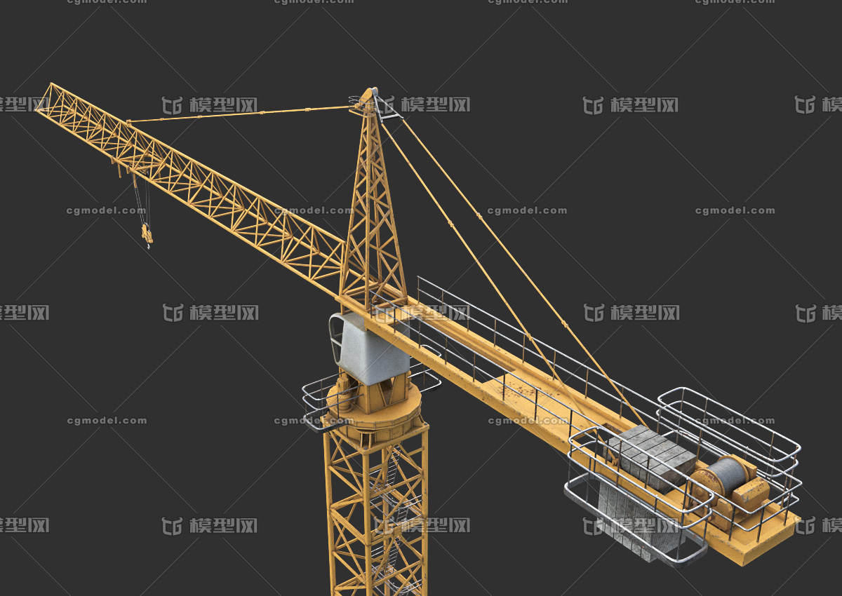 塔吊 吊塔 塔式起重机 机_heikeji作品_机械/器械工业设备_cg模型网