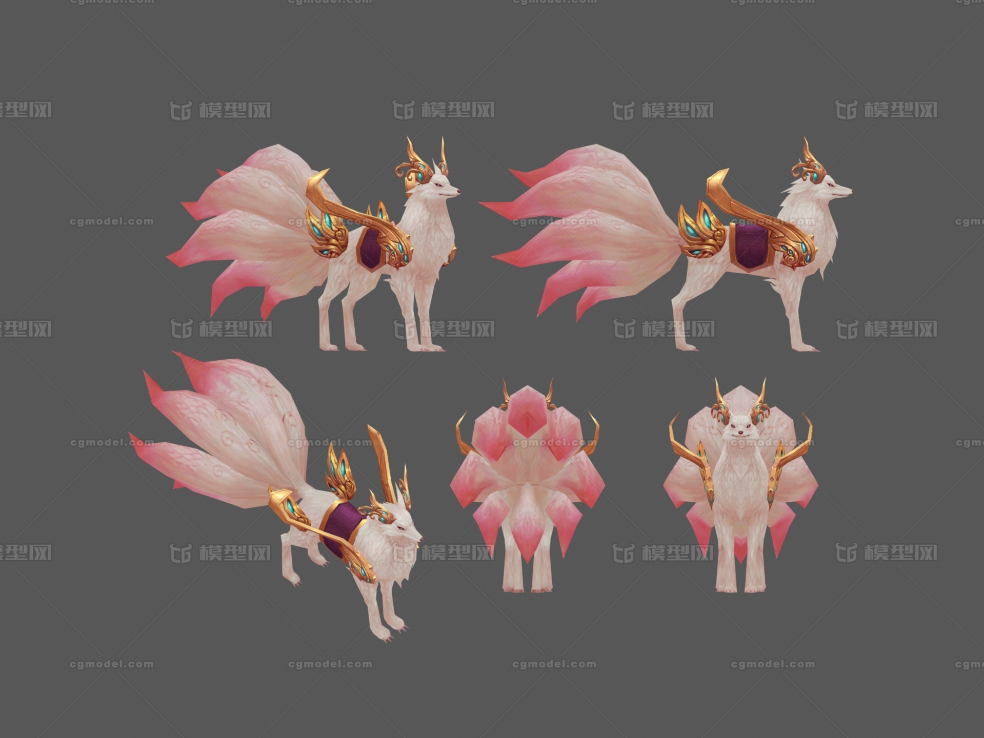 九尾狐白狐狐狸高级高阶坐骑