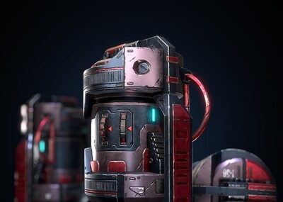 pbr-科幻手雷模型-冷兵器模型库-fbx(.fbx)模型下载-cg模型网