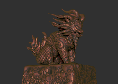 麒麟模型  神兽  3d打印