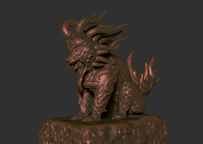 麒麟模型  神兽  3d打印