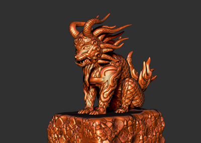 麒麟模型  神兽  3d打印