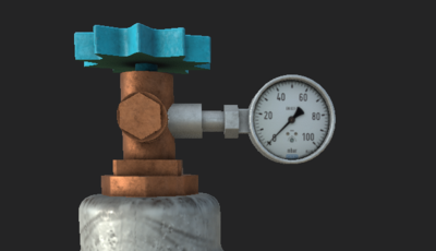 乙炔瓶模型加贴图pbr次世代模型贴图