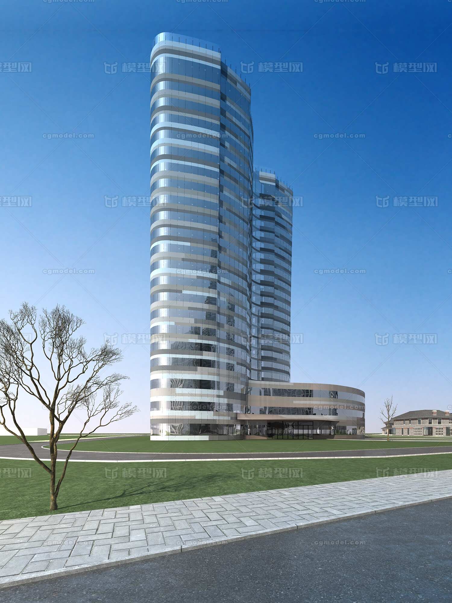 办公楼 高层办公楼 办公建筑 办公区 现代建筑 建筑 建筑模型