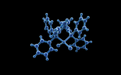 分子结构,分子链,科技感分子结构,蓝色科技,蓝色分子结构