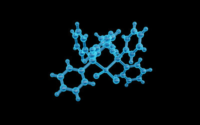 分子结构,分子链,科技感分子结构,蓝色科技,蓝色分子结构