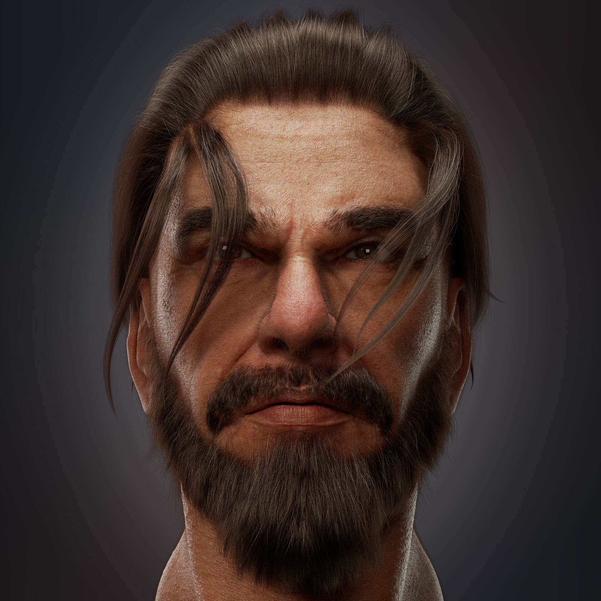 写实人头练习_aydat作品_角色/人物/生物_cg模型网