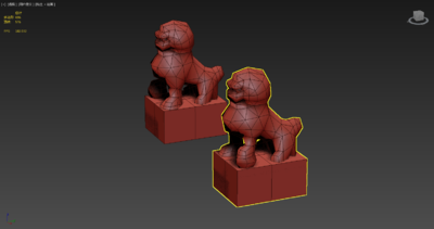 pbr次世代 中国 传统 石狮子 石狮_cuicui02作品_建筑公共设施_cg模型