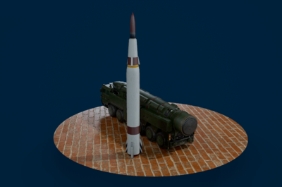 次时代写实解放军东风21导弹发射车模型