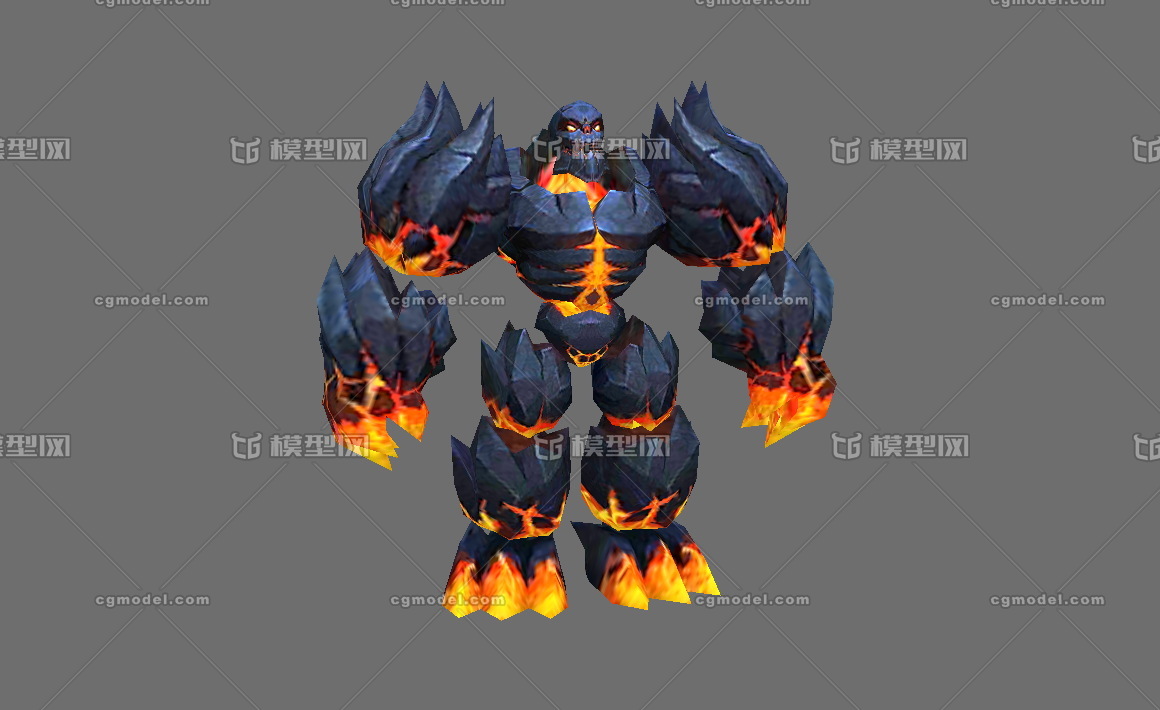 地狱火石头人炎魔岩魔熔岩石怪