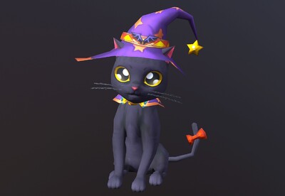 手绘 魔法猫【动画】小猫咪 cat  黑猫 可爱猫咪