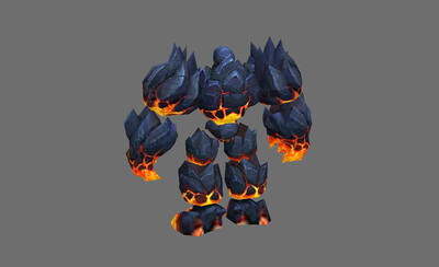 地狱火石头人炎魔岩魔熔岩石怪