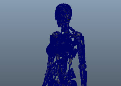 女终结者 含骨骼蒙皮 可调动作 做动画 型号t-x 量子可化形态机器人