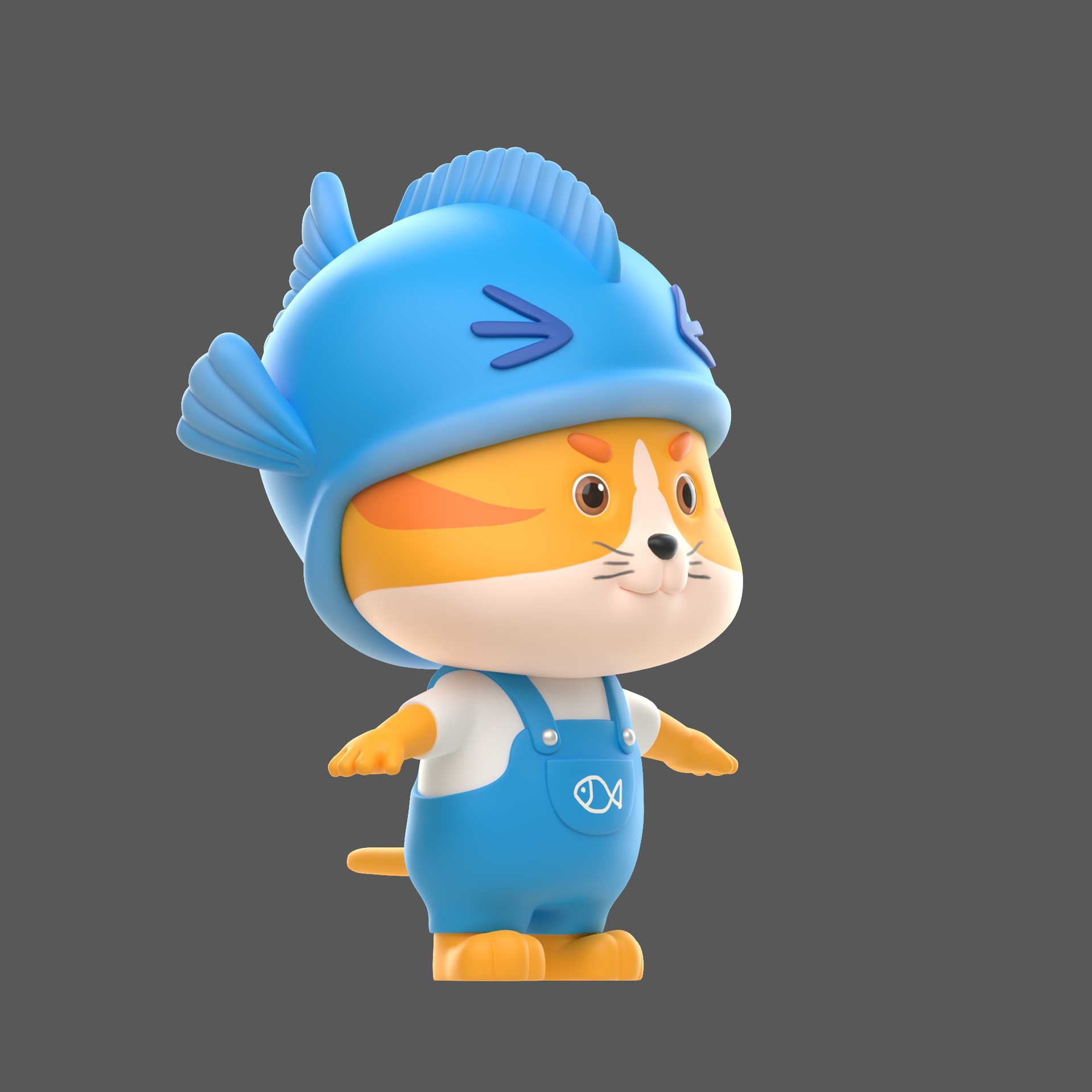 卡通动画盲盒形象鱼喵喵