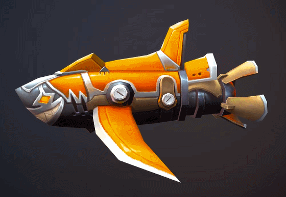 卡通  手绘机械鲨鱼导弹【带动画】仿生潜艇  卡通潜艇