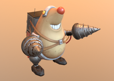 次时代 pbr 鼹鼠 地鼠 钻地 打洞 卡通 q版