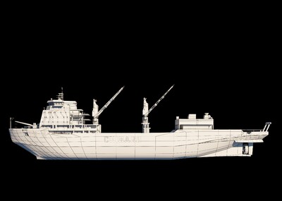 雪龙号极地考察船模型-工程船模型库-maya(.ma/.mb)模型下载-cg模型网