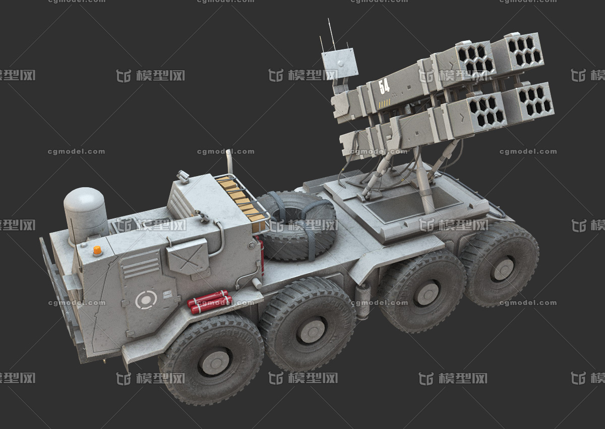 pbr次世代 科幻导弹车 防空导弹系统 飞毛腿 导弹发射车 重型武器