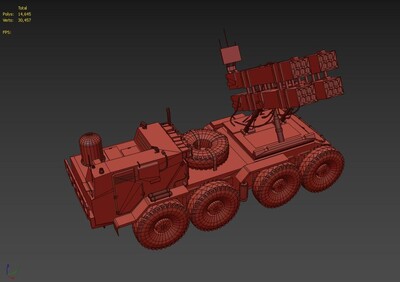 pbr次世代 科幻导弹车 防空导弹系统 飞毛腿 导弹发射车 重型武器
