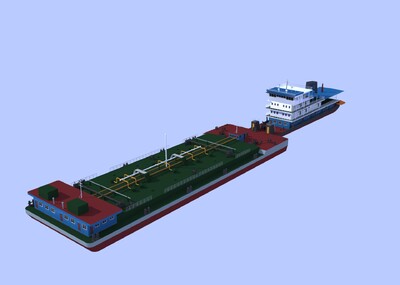 驳船,推船,顶推驳船,推轮