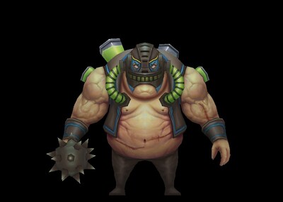 q版生化魔人拿狼牙棒