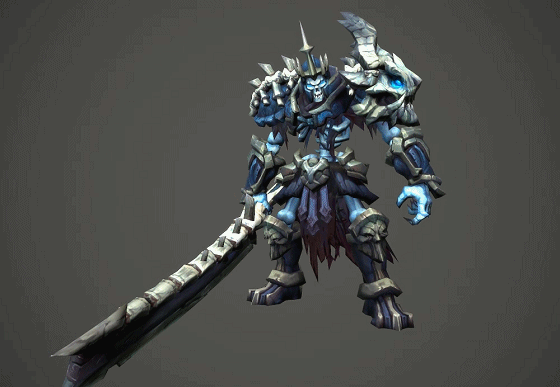 巫妖王 【带动画】亡灵战士 _我爱cgmodel作品_人物异形怪物_cg模型网