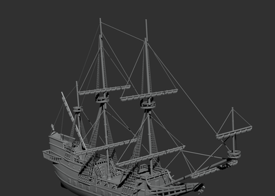 帆船西班牙大帆船盖伦船沉默独角兽号