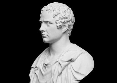 乔治戈登拜伦头像雕塑模型