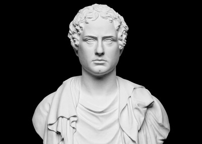 乔治戈登拜伦头像雕塑模型