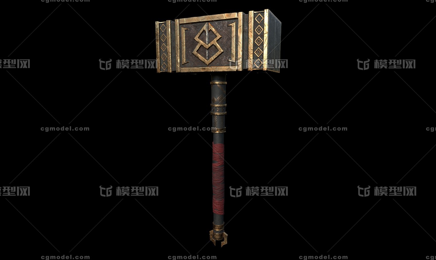 次世代pbr游戏道具 战锤_supopoo作品_武器冷兵器_cg模型网