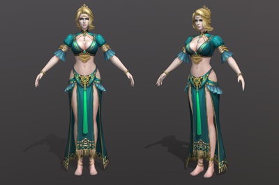 手绘写实异域风情美女 舞女 西域金发美女 西域女性妇女