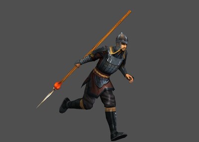 古代人物士兵步兵守卫bip动画