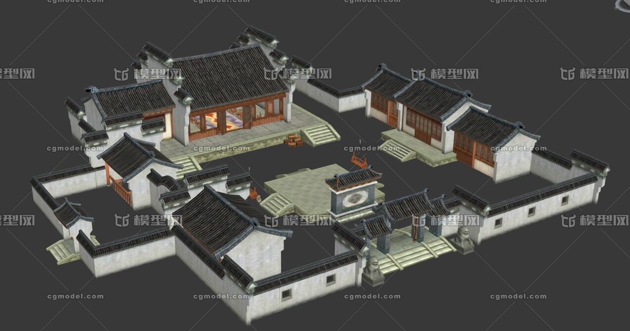 镖局比武场比武台四合院