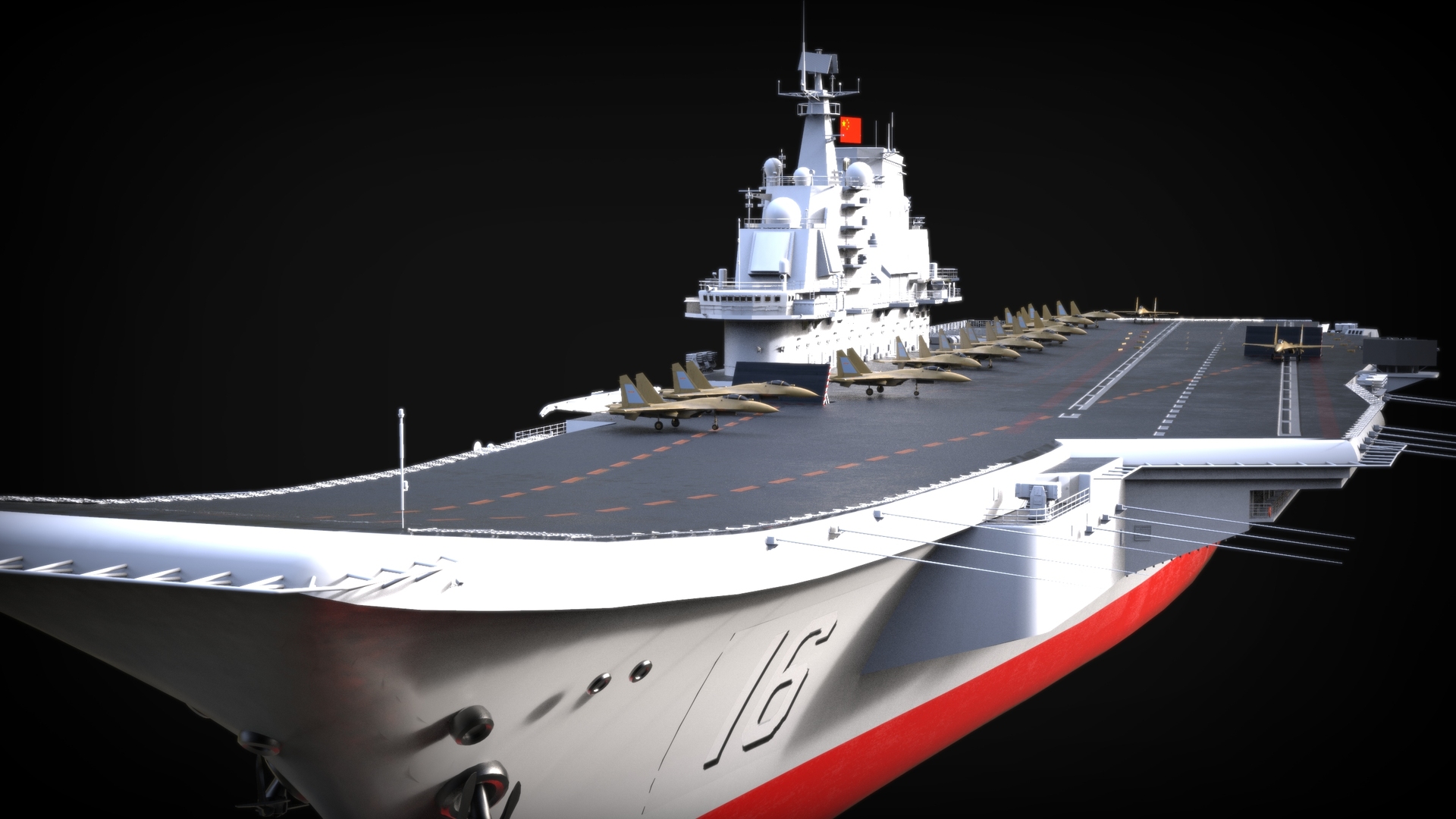 CV-16辽宁号航空母舰模型 - 工业/产品/道具 - 作品模型 - CG模型网