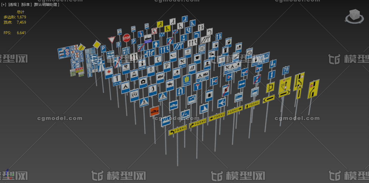 路牌路标警示牌告示牌禁止停车路边标牌道路小品马路素材道路素材 次时代低模 Cg模型网 Cgmodel 三维设计师交流互动平台 专注多品类3d模型下载 原创作品分享 软件学习