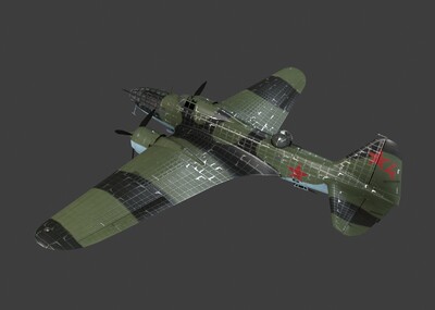 pbr 【二战名机】苏联卫国战争 二战 伊尔4轰炸机 il