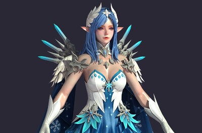 次世代 卡通 冰雪精灵女王 法师 冰系魔法师 女巫 二次元 动漫 女生