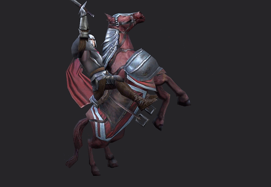 手绘 西方骑兵04【13组动画】中世纪骑兵 knight 士兵 战士