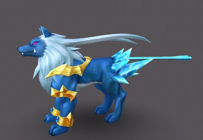 手绘冰原狼【5组动画】卡通 狼灵 寒冰魔狼