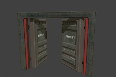 249 pbr次世代 科幻大门 舱门 通道门 工厂大门 铁门 军事 scifi 太空