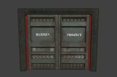 249 pbr次世代 科幻大门 舱门 通道门 工厂大门 铁门 军事 scifi 太空