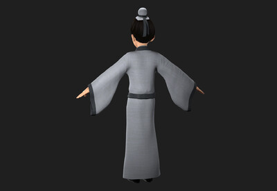 卡通古代人物 古代男人 古代书生 汉服 士大夫 汉朝官员 秦朝人物