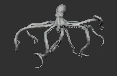 章鱼 触手怪 _打枪的不要作品_雕塑/文物动物雕塑_cg模型网