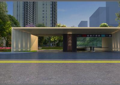 鸟瞰  大鸟瞰 大门 门口