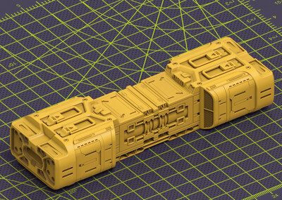 科幻工业部件机械箱子应表面结构零件配件