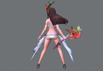 卡通 比基尼 美少女【14组动画】手绘可爱女孩