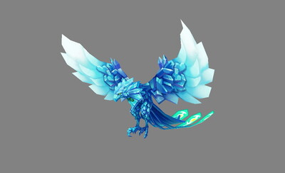 手绘 雪鸟 冰晶凤凰 神鸟 冰雕 雪雕 冰属性 冰冻 冰封鸟